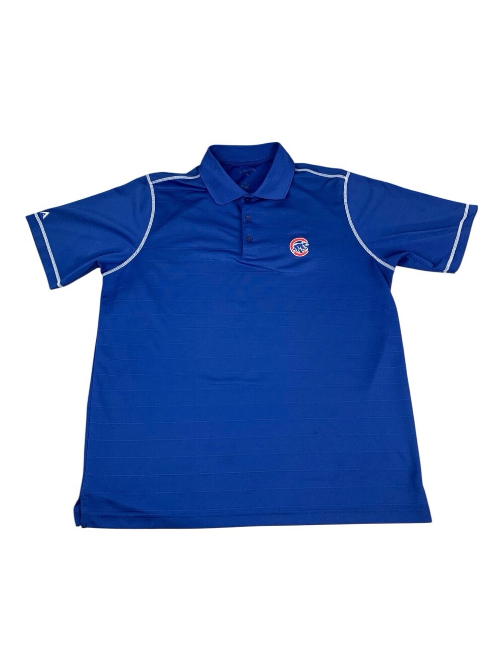 Chicago Cubs Polo Shirt, Blue, Antiqua, Men's Size Large
